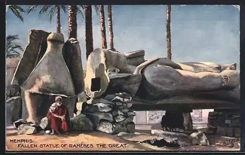 AK Memphis, Fallen Statue of Rameses The Great