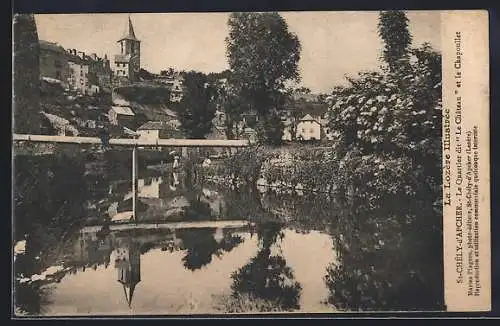 AK St-Chély-d`Apcher, Le Coursier du Château et le Chapouillet reflet sur la Saône