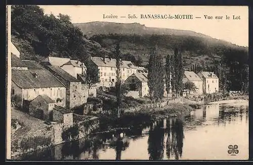 AK Banassac-la-Mothe, Vue sur le Lot