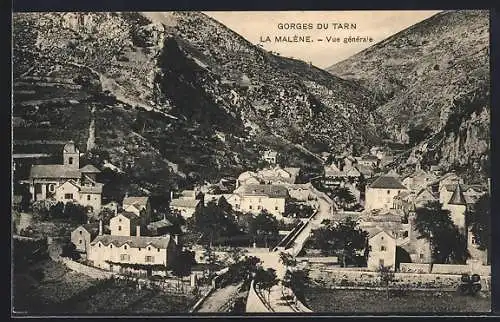 AK La Malène, Vue générale des Gorges du Tarn