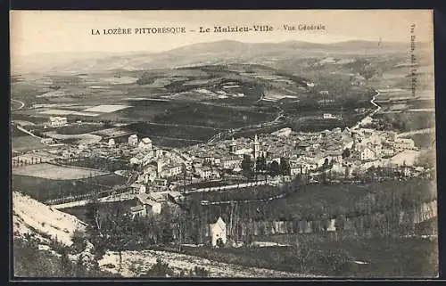 AK Le Malzieu-Ville, Vue générale de la ville pittoresque en Lozère