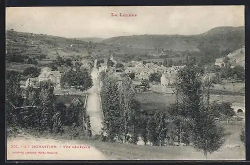 AK Le Monastier, Vue générale du village dans La Lozère