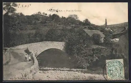 AK Marvejols, Pont du Grenier et paysage environnant