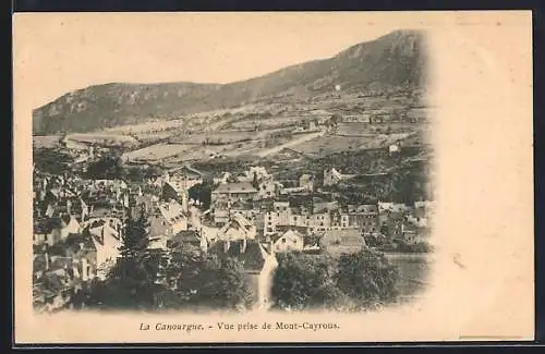 AK La Canourgue, Vue prise de Mont-Cayrous