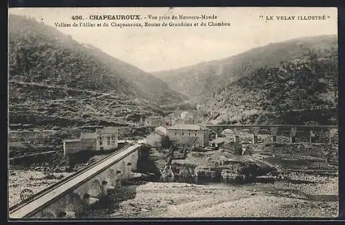 AK Chapeauroux, Vue prise du Nouveau-Monde, Vallées de l`Allier et du Chapeauroux, Routes de Grandrieu et du Chambon