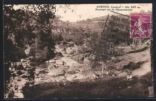 AK Auroux, Paysage sur le Chapeauroux à 950 m d`altitude