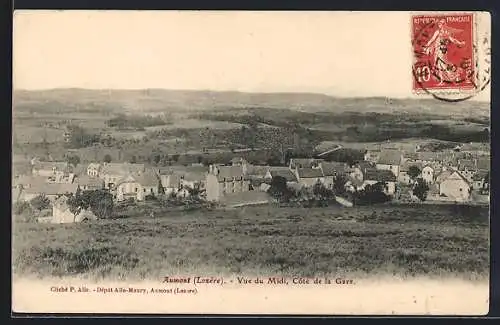 AK Aumont, Vue du Midi, Côté de la Gare