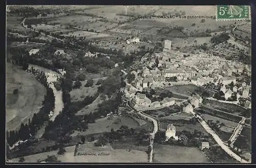 AK Chanac, Vue panoramique du village et de la rivière environnante