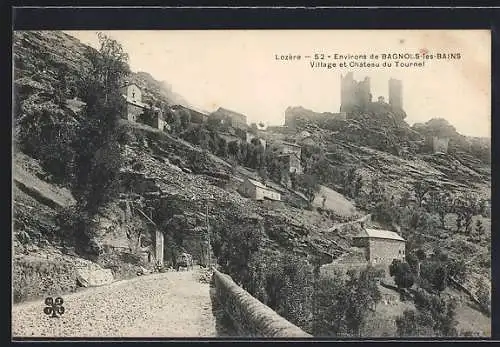 AK Bagnols-les-Bains, Village et Château du Tournel