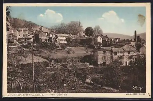 AK Saint-Germain-de-Calberte, Vue générale du village et des environs