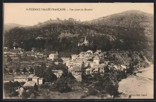 AK Saint-Étienne-Vallée-Francaise, Vue prise du Mazelet