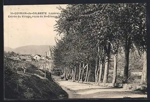 AK St-Germain-de-Calberte, Entrée du Village, route de St-Étienne