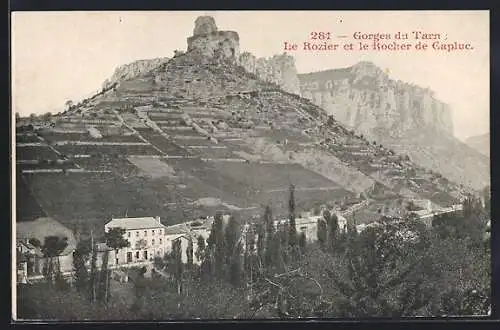 AK Gorges du Tarn, Le Rozier et le Rocher de Capluc