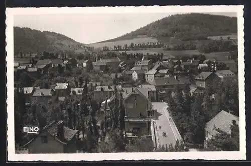 AK Bagnols-les-Bains, Vue partielle, Pont sur le Lot et l`église