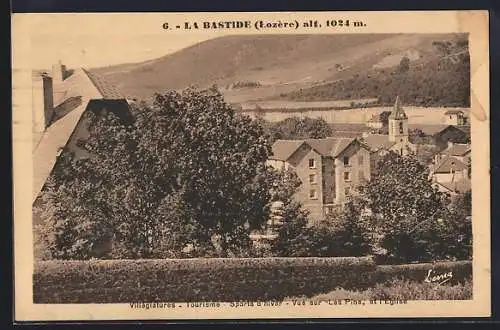 AK La Bastide, Vue sur Les Pins et l`église