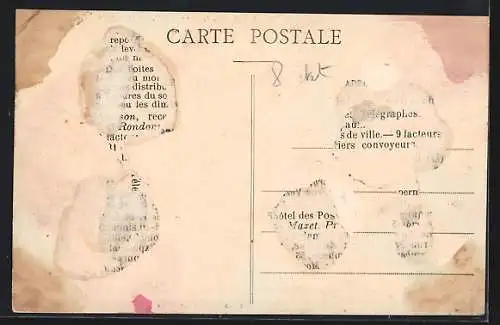 AK Fraissinet-de-Fourques, Vue générale du village et des collines environnantes (Lozère)