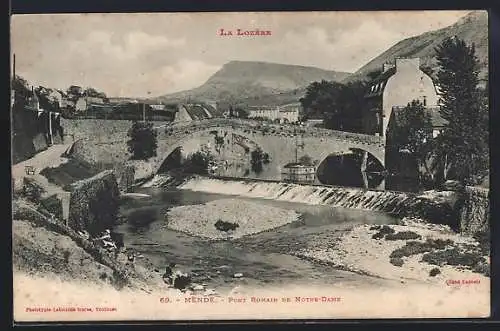 AK Mende, Pont Romain de Notre-Dame sur la rivière