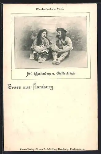 AK Hamburg, Schauspieler Frl. Gantenberg und Oehlschläger