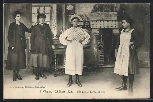 AK Cloyes, Ma petite Tante chérie, 23 Mars 1922