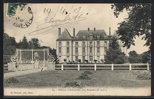 AK Brezolles, Château d`Arbouville et son portail élégant