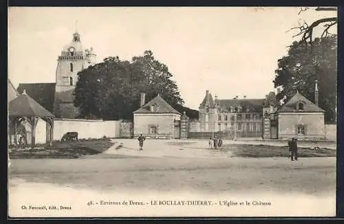 AK Le Boullay-Thierry, L`Église et le Château