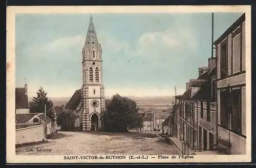 AK Saint-Victor-de-Buthon, Place de l`Église