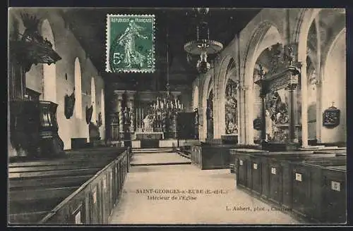 AK Saint-Georges-sur-Eure, Intérieur de l`église