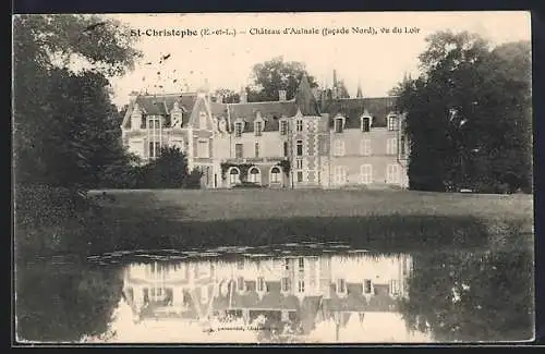 AK St-Christophe, Château d`Aulnaie (facade Nord) vu du Loir