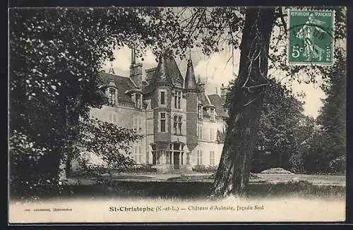 AK St-Christophe, Château d`Aulnac, facade sud