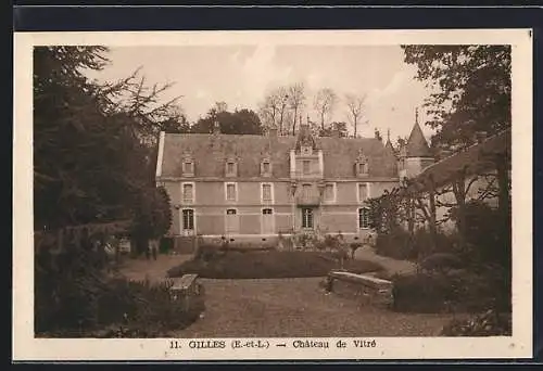 AK Gilles, Château de Viré et jardin environnant