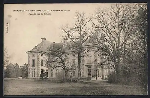 AK Berchères-sur-Vesgre, Château de Herces, Facade sur la Prairie