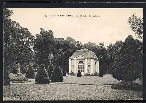 AK Abondant, La Laiterie du Château et jardins aménagés