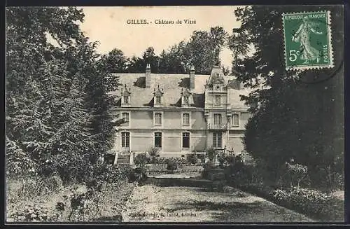 AK Gilles, Château de Vitré et jardin environnant