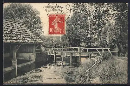 AK Villemeux, Lavoir Saint-Pierre et passerelle en bois