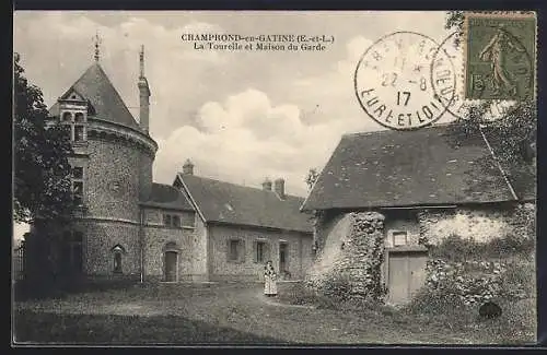 AK Champrond-en-Gâtine, La Tourelle et Maison du Garde