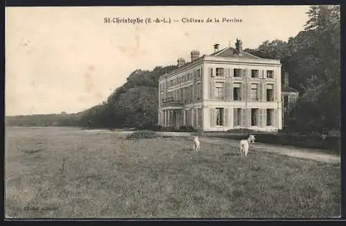 AK St-Christophe, Château de la Perrine et prairie environnante