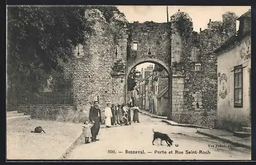 AK Bonneval, Porte et Rue Saint-Roch