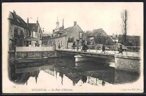 AK Bonneval, Le Pont d`Hérisson et les maisons environnantes