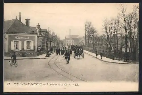 AK Nogent-le-Rotrou, L`Avenue de la Gare