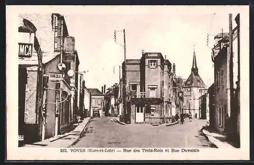 AK Voves, Rue des Trois-Rois et Rue Duvosin