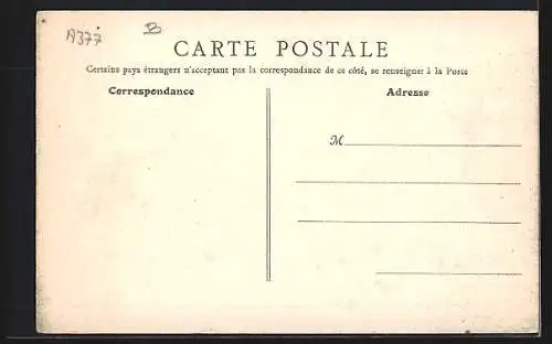 AK Pierres, Route de Nogent-le-Roi avec vue sur le clocher en arrière-plan