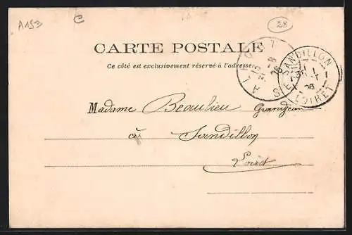 AK Authon, Rue du Mans avec épicerie et passants