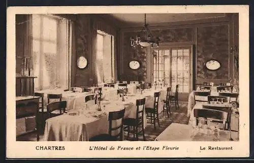 AK Chartres, L`Hôtel de France et l`Étape Fleurie, Le Restaurant