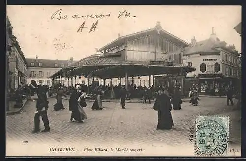 AK Chartres, Place Billard, le Marché couvert