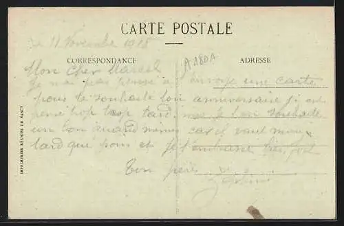 AK Chartres, Rue de Bonneval mit Radfahrer und Fussgängern entlang der Strasse