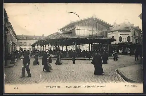 AK Chartres, Place Billard, le Marché couvert