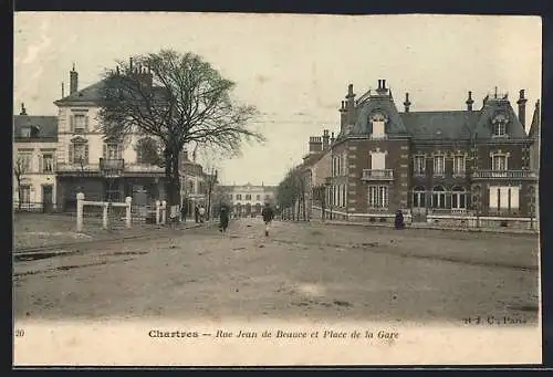 AK Chartres, Rue Jean de Beauce et Place de la Gare