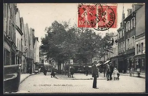 AK Chartres, Marché aux Fleurs