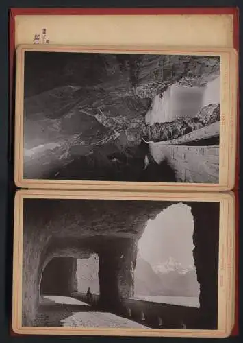20 Fotografien Römmler & Jonas, Dresden, Ansicht Luzern, Souvenir de la Suisse, Zürich, Basel, St. Moritz, Via Mala