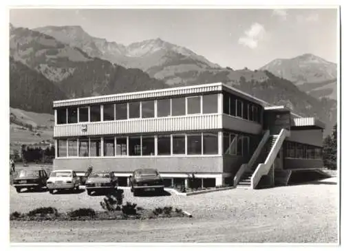 3 Fotografien W. Burlon, Frutigen, Ansicht Frutigen, Firmengebäude Maschinenfabrik Johann Bucher, Hydrotechnik